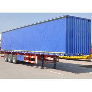 1310mm Wheel Base Dry Van Cargo Curtain Side Semi Trailer With Jost E100 Landing