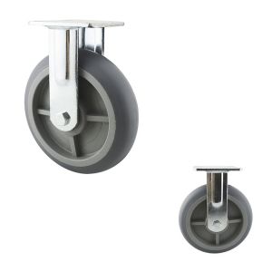 200mm Diameter Soft TPR Fixed Heavy Duty Ball Bearing Wheels