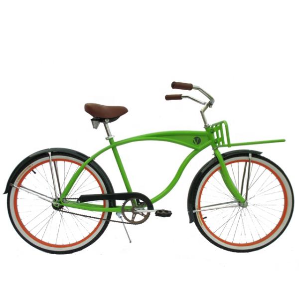 26 Inch Single Speed Adult Beach Cruiser Bike with Metal Tray Convenient Front Tray