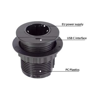 Round Design Sofa Set with Embedded Table Power Socket with TYPE C Charging USB