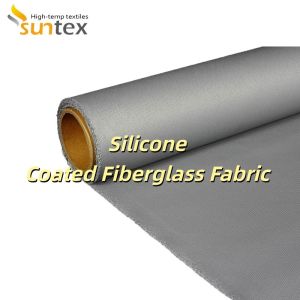 Double Side Silicone Coated Fiberglass Fabric 0.3mm Thickness 400 g/sqm Weight 1