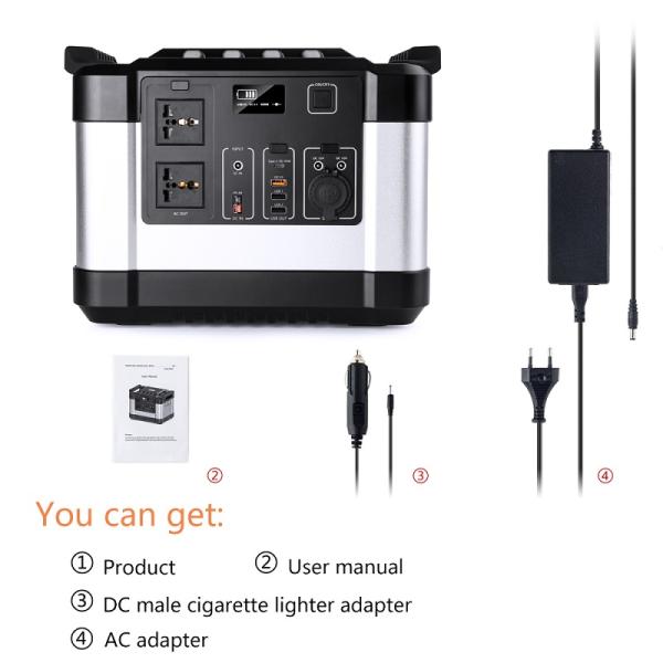 300000mAh Lithium Battery Portable Power Station 1000 Watt Solar Generator AC220v 110v