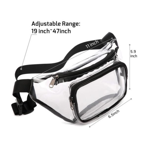 Buy Clear Pvc Crossbody Mobile Phone Storage Bag Transparent Belt Waist Bag Chest Pouch Wallet Purse And Handbags at wholesale prices