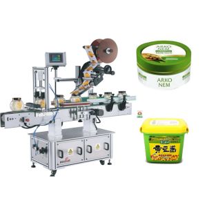 Self Adhesive Top Labeling Machine For Jar / Carton / Container