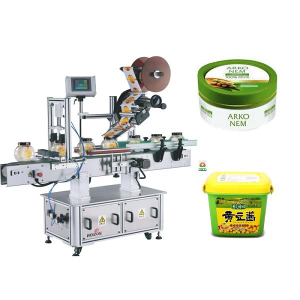 Buy Self Adhesive Top Labeling Machine For Jar / Carton / Container at wholesale prices