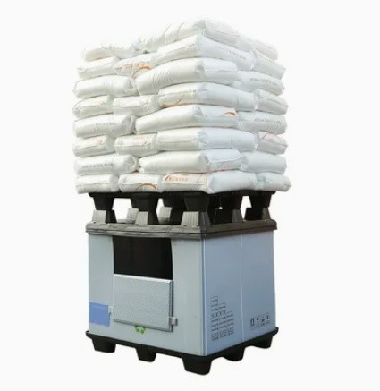 Customized Logo Foldable Plastic Sleeve Box with Pallet and Lid for Logistic