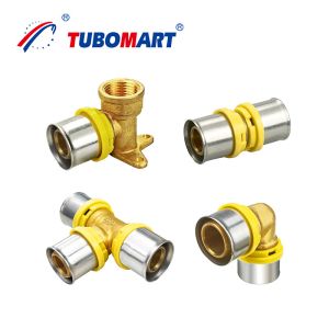 Residential Pex Press To Connect Fittings With Natural Brass Material