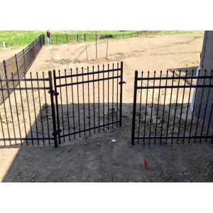 1.8m Tall Tubular Steel Gate , Fadeless 4 Rail Fencing