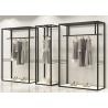 Buy cheap Iron Plating Black Clothing Wall Display Rack With Height 2.2 Meter from wholesalers