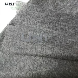 Black Non Woven Interlining Lining With Double Dot Coating N1208F