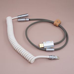 Heavy Duty Connector Coupled Mechanical Keyboard Cable Docking Circular Plug