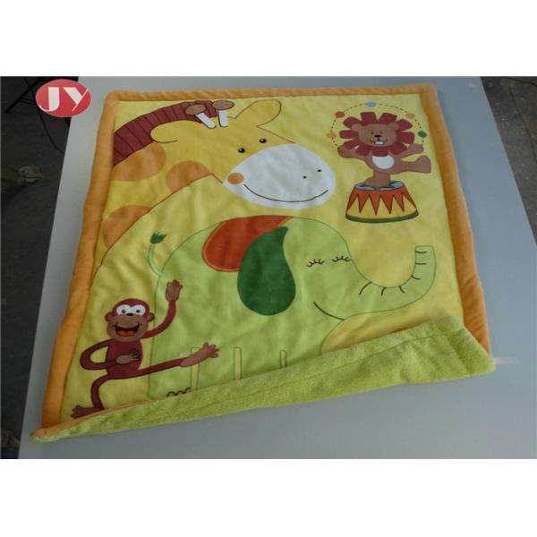 Animal Embroidery Micro Mink Quilted Throw for Baby Microfiber Autumn Winter Home Unisex