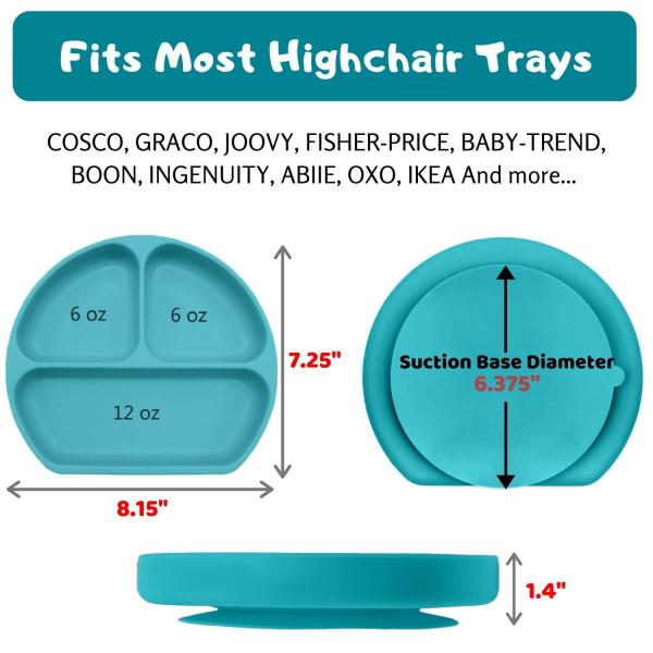 Heatproof Sturdy Silicone Dinnerware Set Suction Bowl With Spoon