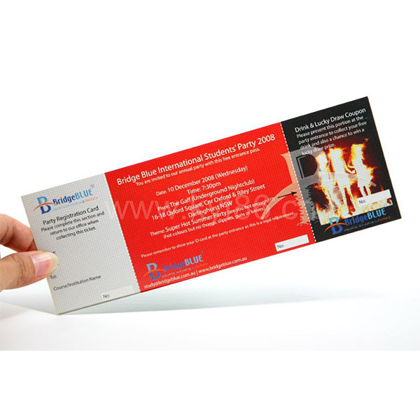 Print thermal paper ticket in sheet /roll form, thermal paper movie tickets
