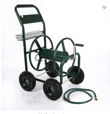 Brass Hose Connector Four-wheel Hose Reel Cart for Hose Storage and Transport