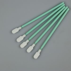 165mm Long Handle Cleanroom Polyester Swab For Industrial Cleaning