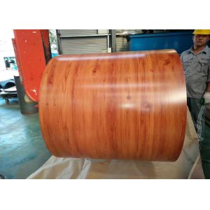 Wooden Grain Color Coated Steel Coil For Department Store Roofing Tiles