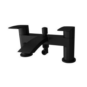 Stylish Bath Shower Mixer Black Chrome Finish Three Year Warranty