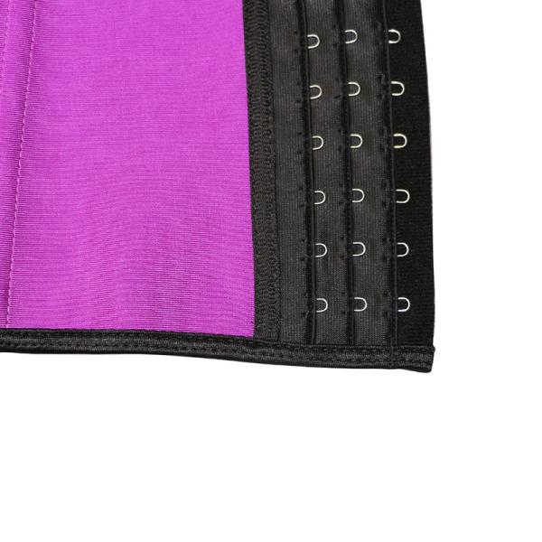 Purple Vest Corset Latex Waist Trainer 4 Steel Boned Adjustable Shoulder Strap Waist Trainer MH1052