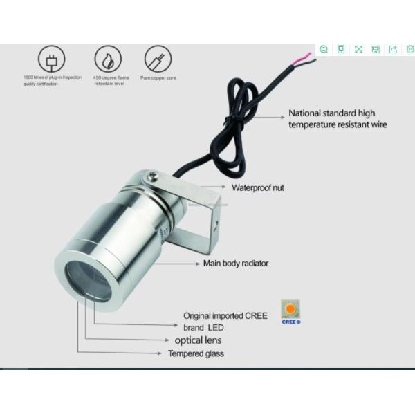 5W Anti-glare Stainless 304 Surface mounted underwater Led light IP68 waterproof landscape Led Light DC12-24V Low voltage LED Garden Light Outdoor