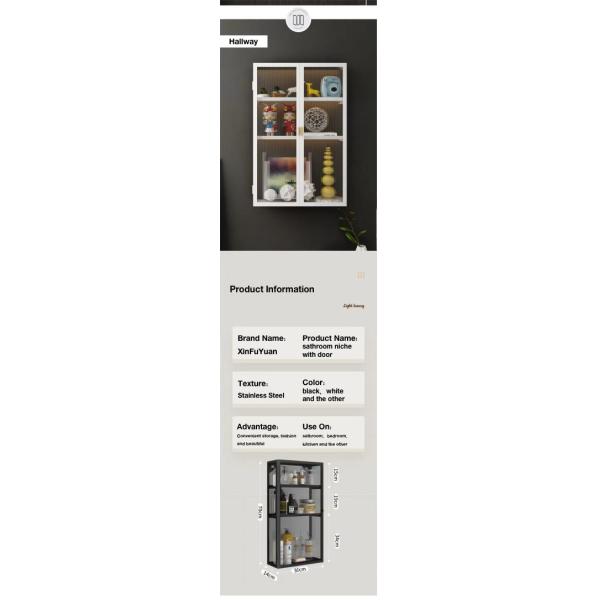 Modern Design Style Odm Bathroom Shower Niche with Porcelain Door and Waterproof