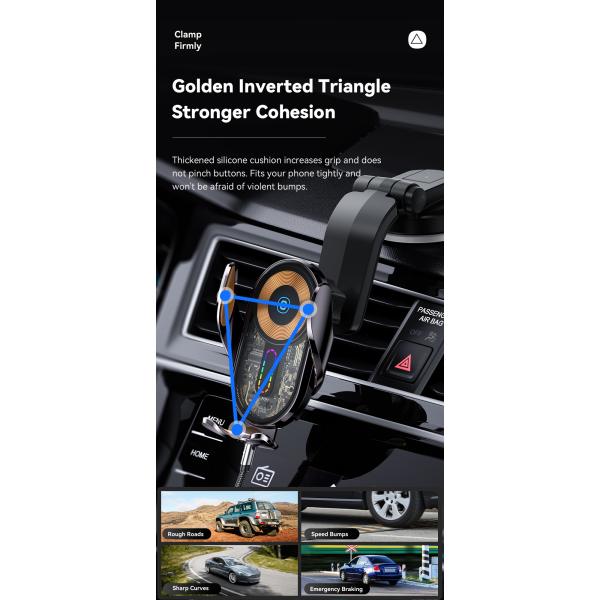 ESSAGER A5 Series Hook+Suction Cup Best Cell Phone Holder for Car Mount