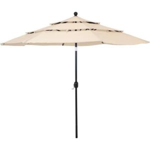 Round Outdoor Sunscreen Parasol Three Tier Aluminum