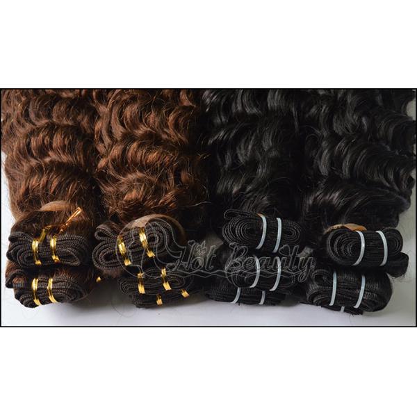 Deep Wave Indian Non Remy Human Hair Weaving Nautral Color OEM ODM