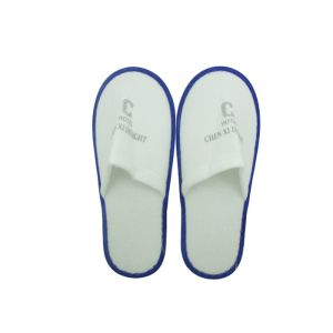 Brushed Fabric Disposable Anti Skid Airline Slippers Hotel White Disposable