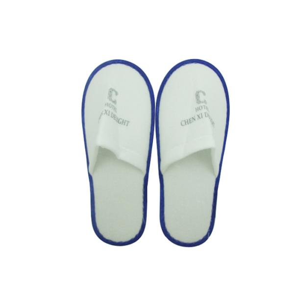 Brushed Fabric Disposable Anti Skid Airline Slippers Hotel White Disposable