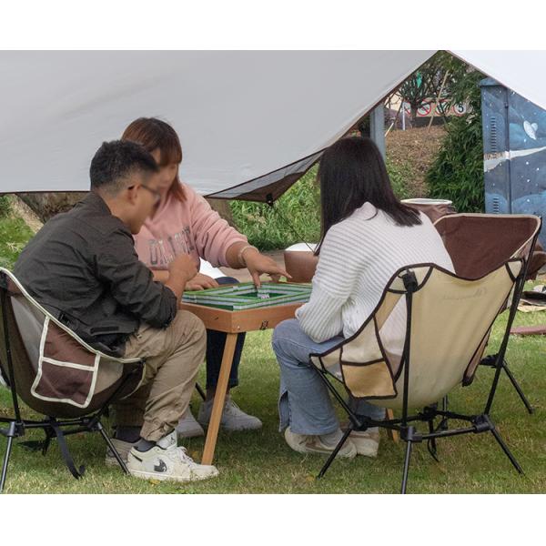 Wood Style Panel Portable Folding Mahjong Table for Outdoor Party Events and Gatherings