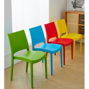 Stackable Outdoor Dining Chairs PP Plastic Home Furniture Custom Colors N.W. 4