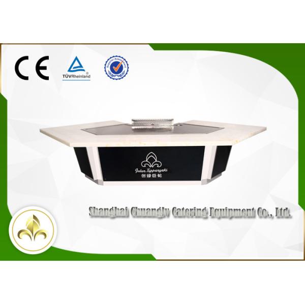 Conceptual Design Teppanyaki Hibachi Grill Japanese Cooking Table Bridge Shape
