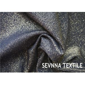 Metallic Printed Circular Silver Nylon Fabric Double Knitting Free Cuttable