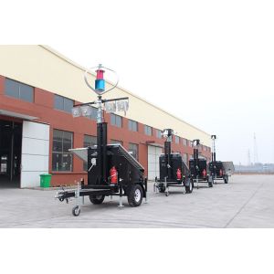 Wind and Solar Hybrid Energy Surveillance Lighting Mobile Trailer