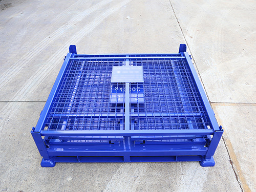 Move Collapsible Pallet Cage With Powder Coating And Galvanized Mesh Size 50mm X 50mm