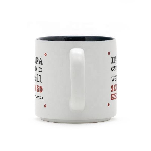 Ceramic Dad Mug Coffee Mug White Color With Creative Words "IF PAPA" Customized 12Oz For Gift