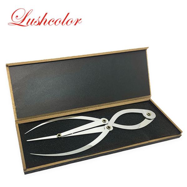 China 100 G Tattoo Accessories 4 Prong Stainless Steel Golden mean calipers for measuring eyebrow supplier