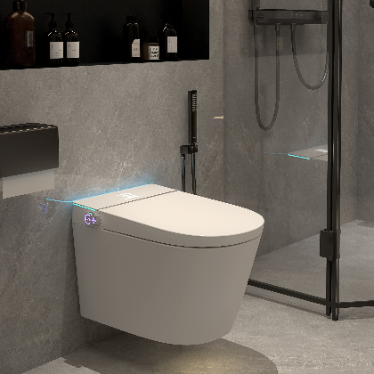 Quality Smart Wall-Hung Toilet with Auto Flush Heated Seat Remote Control for Home or Office Elongated &amp; Round Bowl Smart Toilets for sale