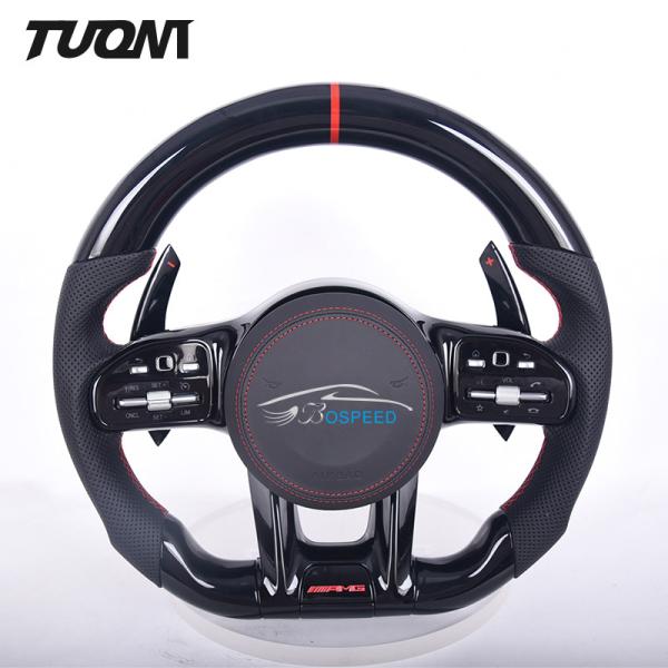 Buy Mercedes Real Carbon Fiber Leather Steering Wheel 350mm Automotive Parts at wholesale prices