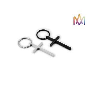 15g Stainless Steel Cross Shaped Custom Shaped Keychains