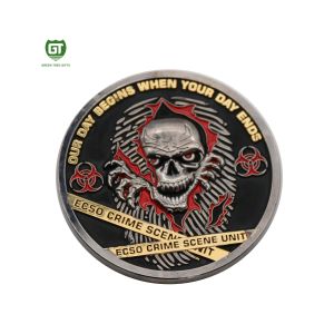 two-sided metal crafts engravable firefighter challenge coins