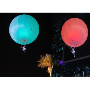 Customized 6.5m 21ft Aerial Show Helium Filled Balloon With White Or RGB Light