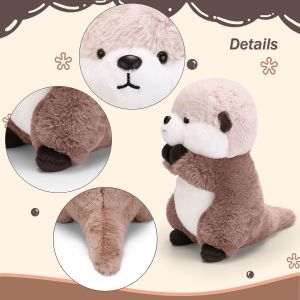 Cute Soft Custom Plush Toys Otter Stuffed Animals Standing River Otter Plushie