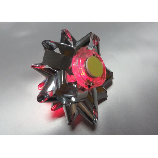 Colorful and Beautiful LED Ribbon Bow with self - adhesive sticker at the back