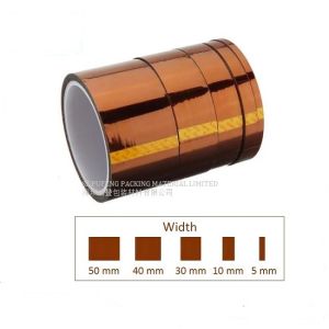 Electronic Components Amber 0.03mm Kapton Polyimide Tape , Kapton Tape