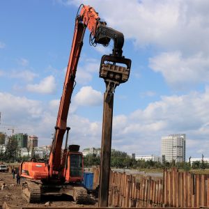 YAKAI Sheet Pile Hammer NM400 Excavator Sheet Pile Driver For Steel Plate
