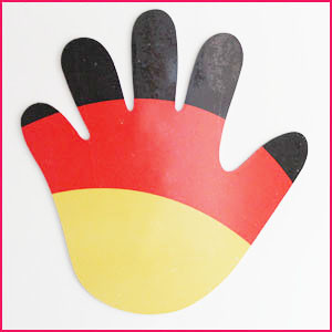 Buy National Advertising Promotional Magnetic Palm Car Sticker Germany at wholesale prices