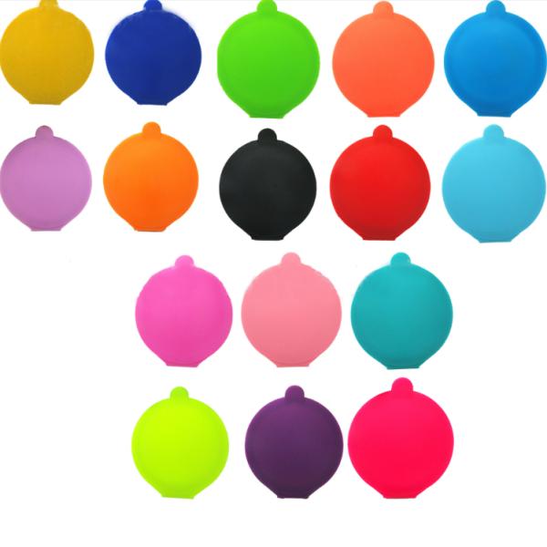 Modern Round Silicone Glass Cosmetic Double Side Fold Portable Makeup Pocket Mirror