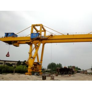 Double Girder Rail Mounted MZ model gantry crane with grab